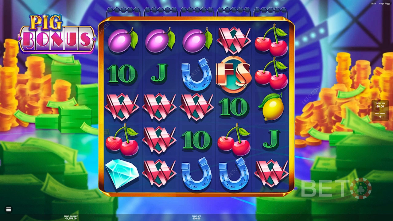 Magic Piggy Online Slot oyununda bahsinizin 7,500 katını kazanın!