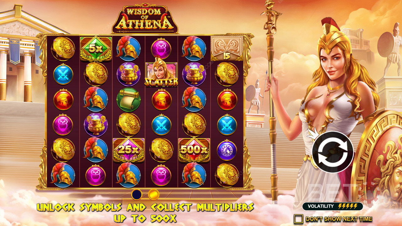 Wisdom of Athena çevrimiçi slotunda Devasa Çarpanlar görülüyor