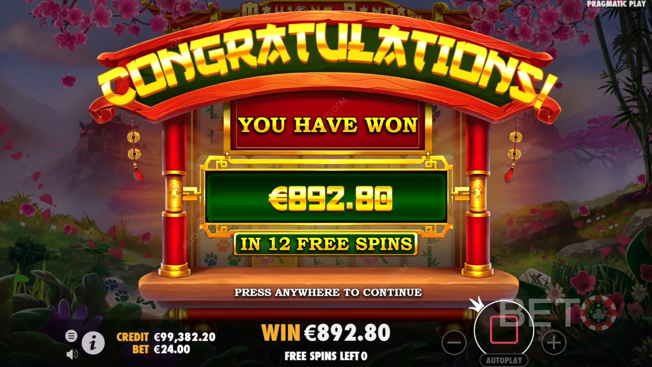 Mahjong Panda Slot Makinesinde bahsinizin 5.000 katını kazanın!
