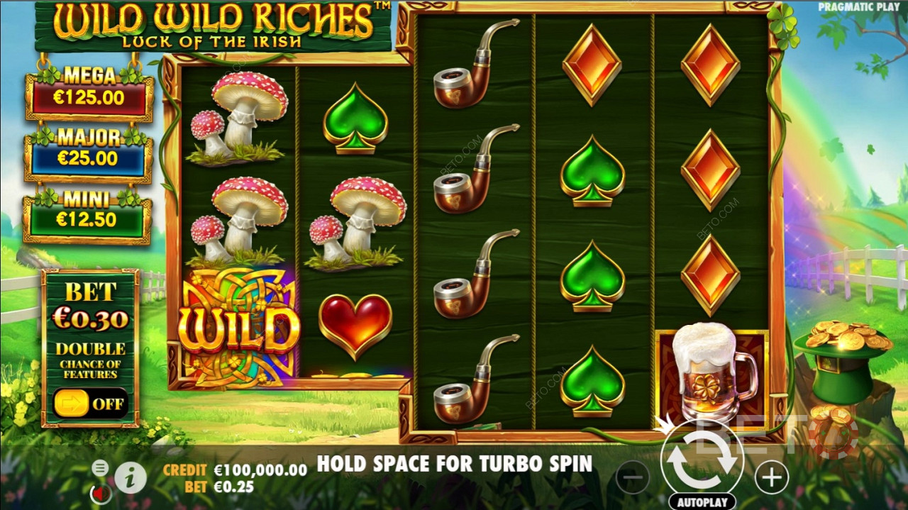 Ante bahis özelliği kazanma şansınızı iki katına çıkarabilir Wild Wild Riches