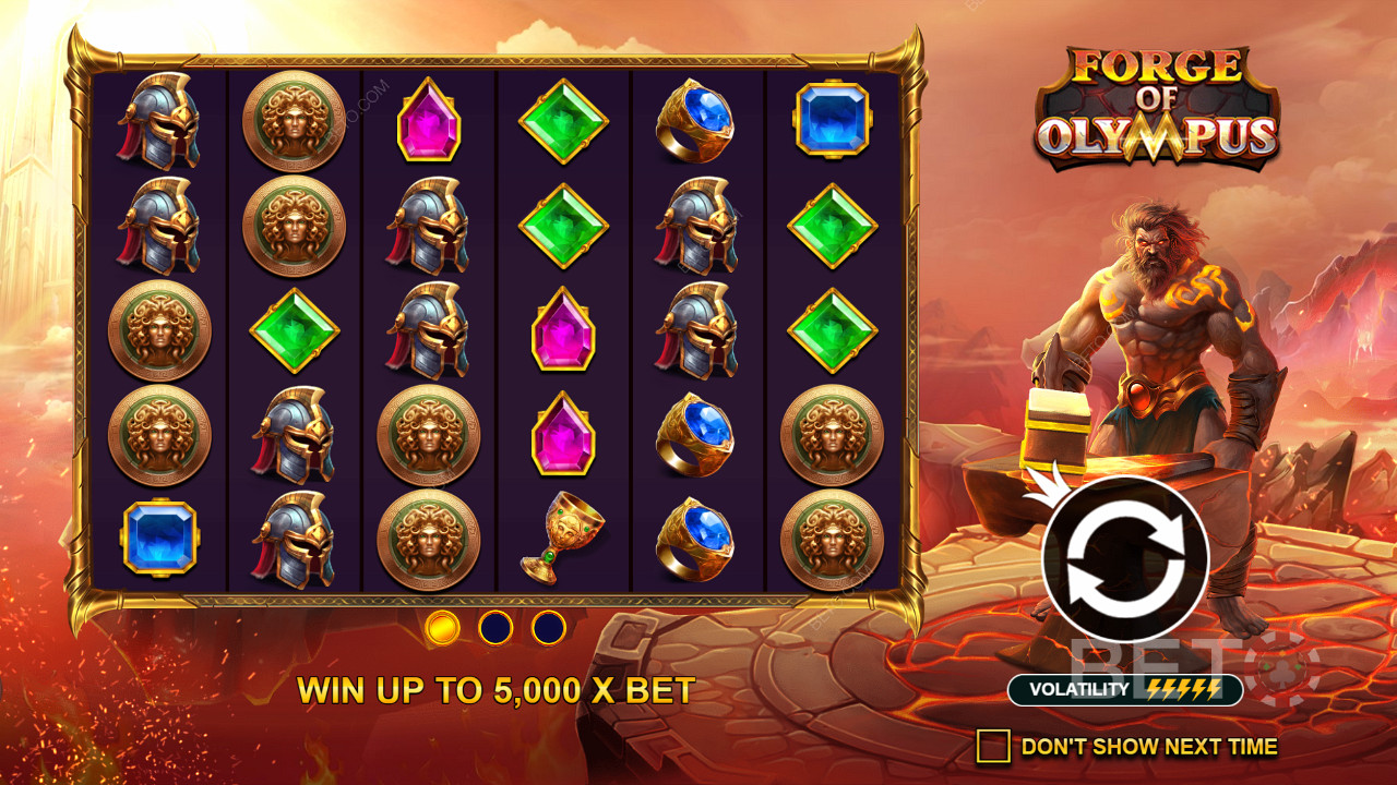 Forge of Olympus slotunda bahis miktarınızın 5.000 katına kadar kazanın