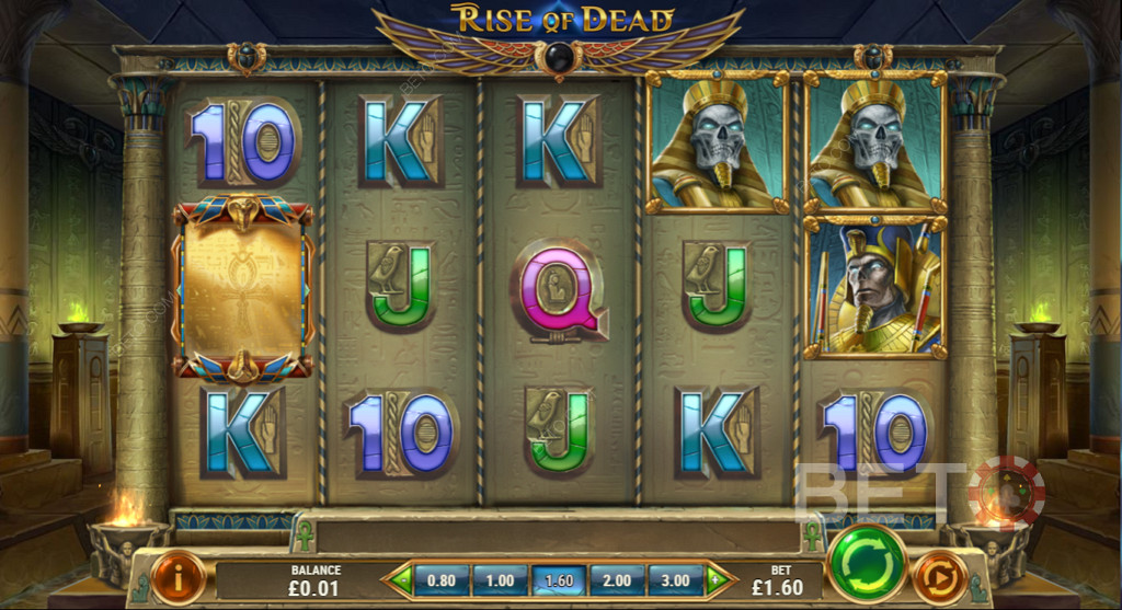 Rise of Dead - Scatter, wild, bonus oyunlar ve ücretsiz döndürmeler içeren, ilerlemeli olmayan bir çevrimiçi slot.