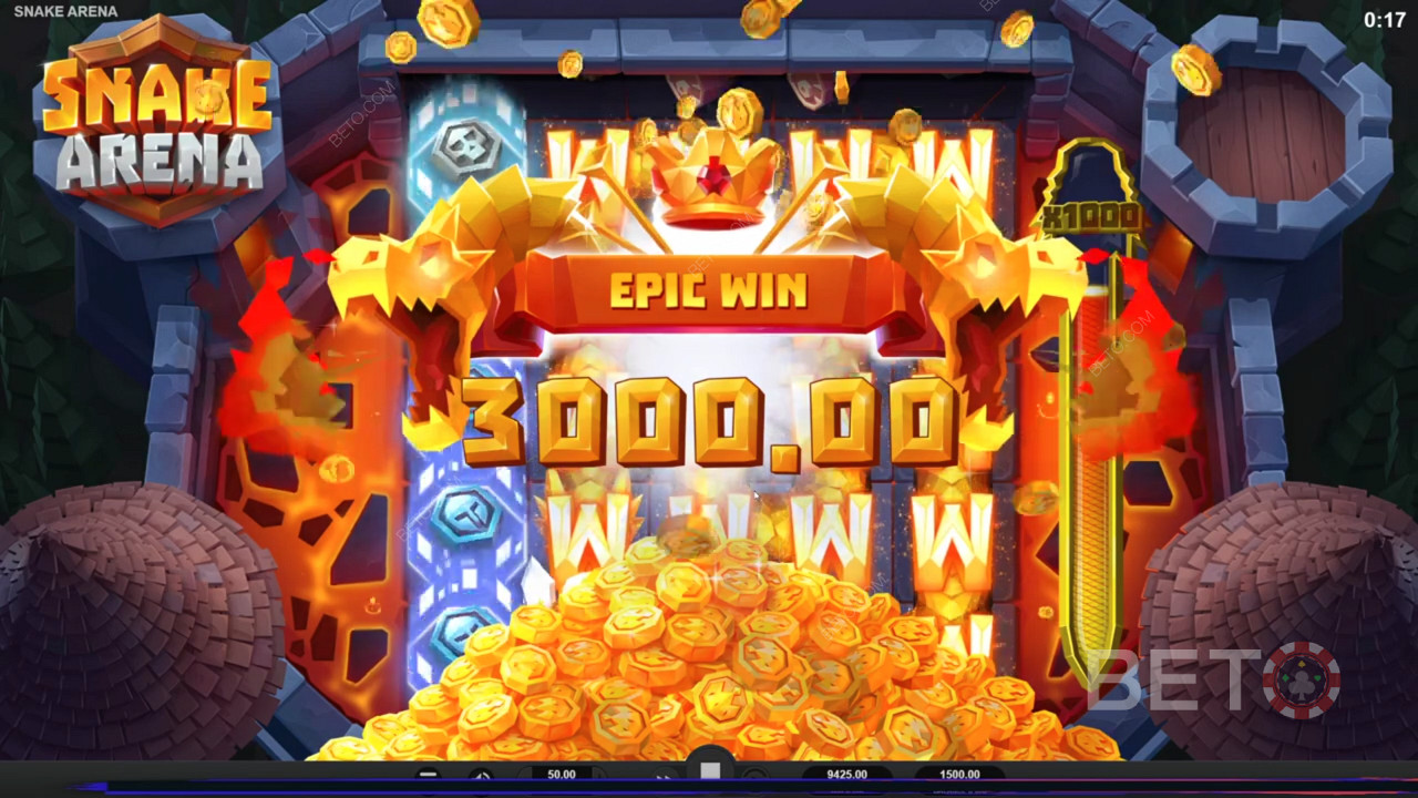 Snake Arena size bahsinizin 2758,8 katına kadar kazanç ve bir Satın Alma Özelliği sunuyor