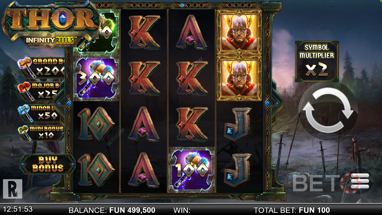 Thor Infinity Reels slot makinesinde çekiçleri indirin ve ücretsiz dönüşlerin kilidini açın
