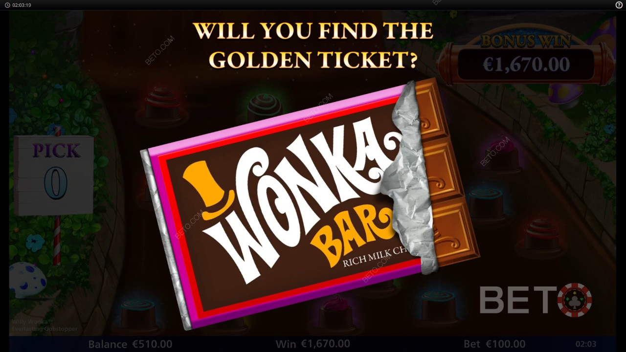 Willy Wonka Everlasting Gobstopper Slot Online için Karar