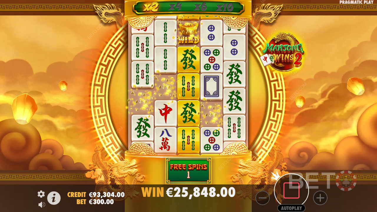 Mahjong Wins 2 Video Slotunda bahsinizin 100.000 katını kazanın!