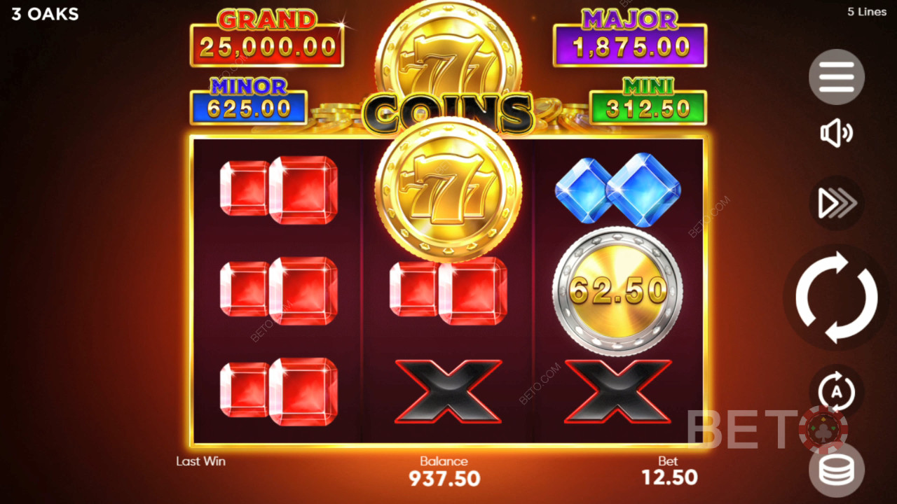 777 Coins Video Slotunda bahsinizin 6.000 katını kazanın!