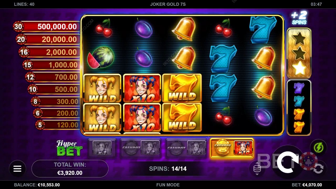Joker Gold 7s Slot Makinesinde bahsinizin 50.000 katını kazanın!
