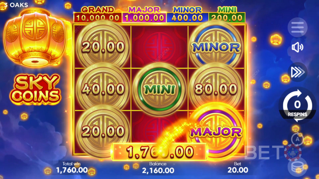 BETO Slots tarafından Sky Coins İncelemesi