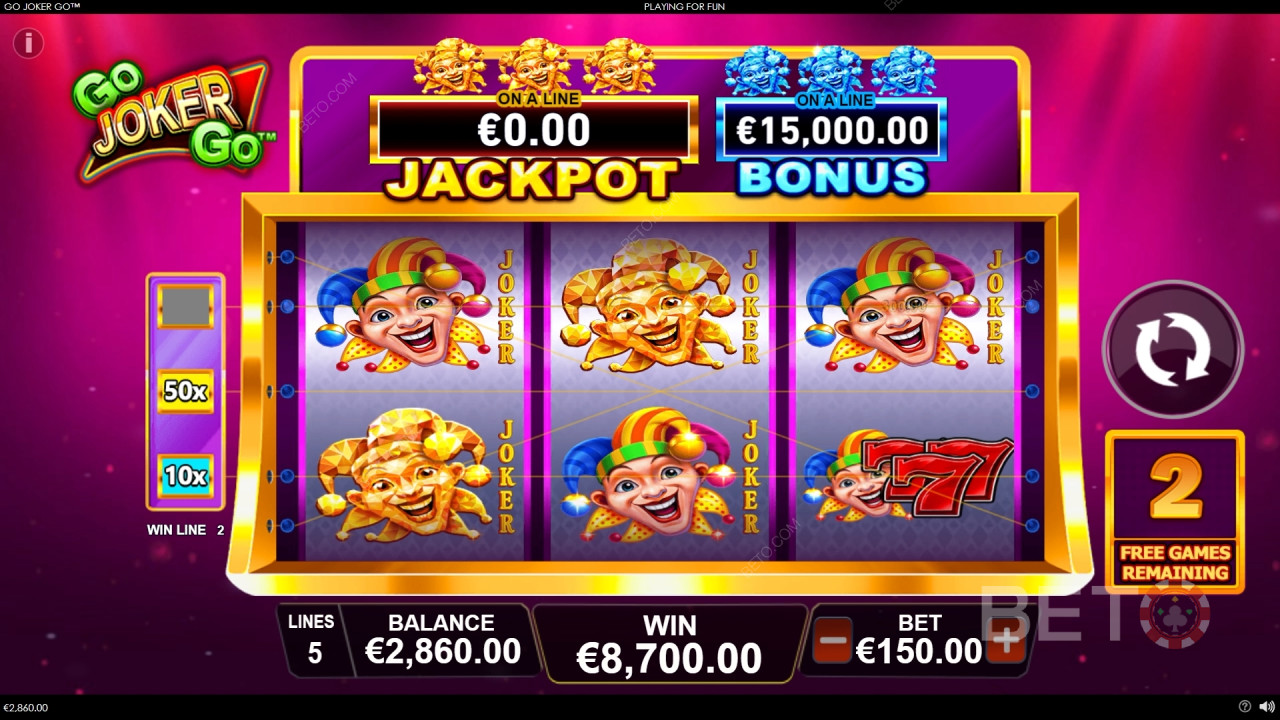 Go Joker Go Slot Makinesinde bahsinizin 1.000 katını kazanın!