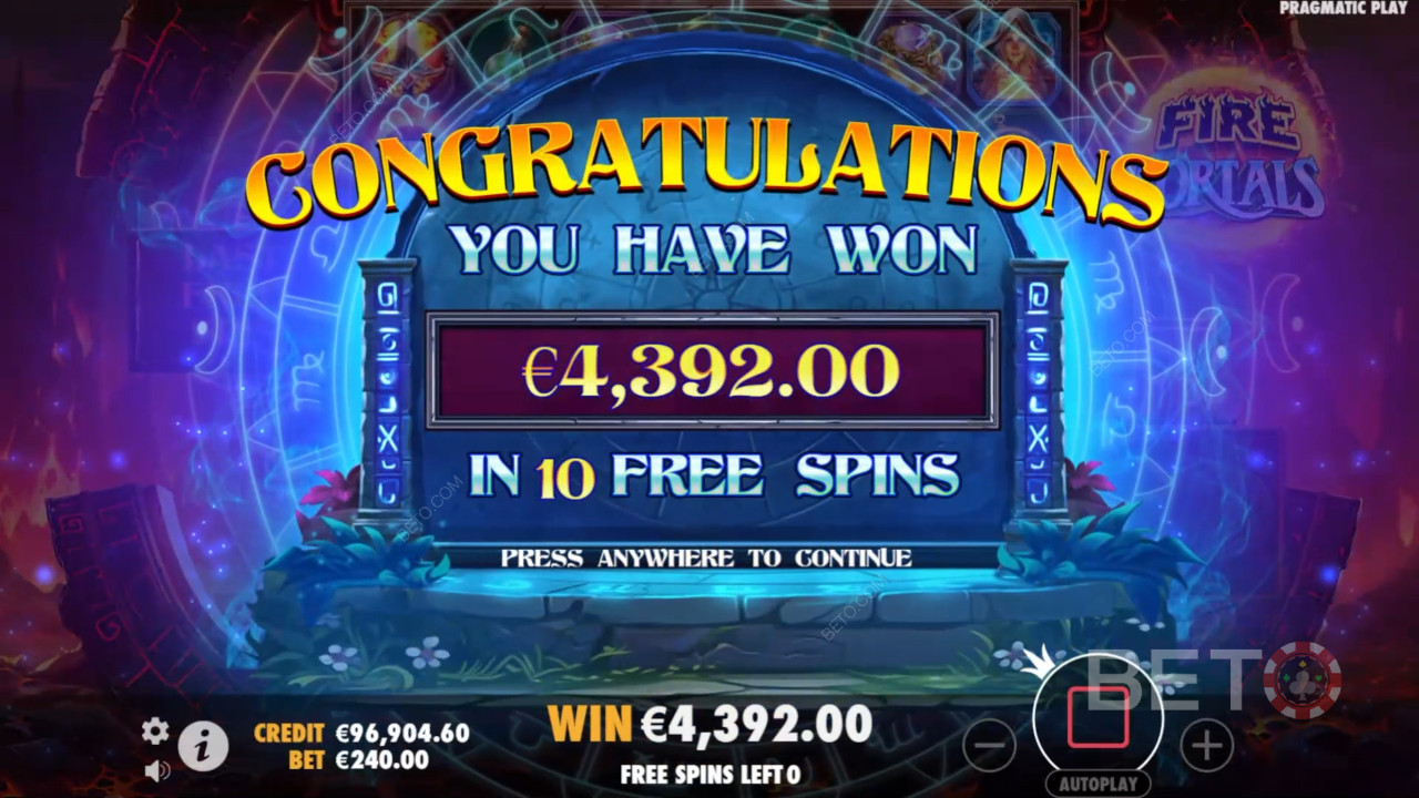 Fire Portals Slot oyununda bahsinizin 10.000 katını kazanın!