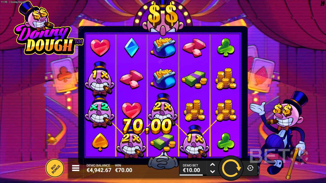 Donny Dough Slot Makinesinde bahsinizin 10.000 katını kazanın!