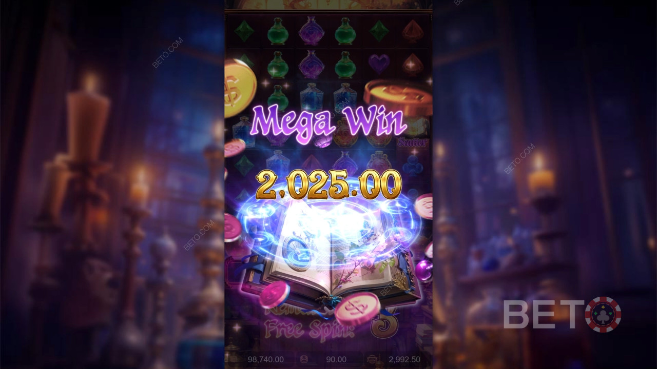 Mystic Potion Slot oyununda bahsinizin 10.000 katını kazanın!