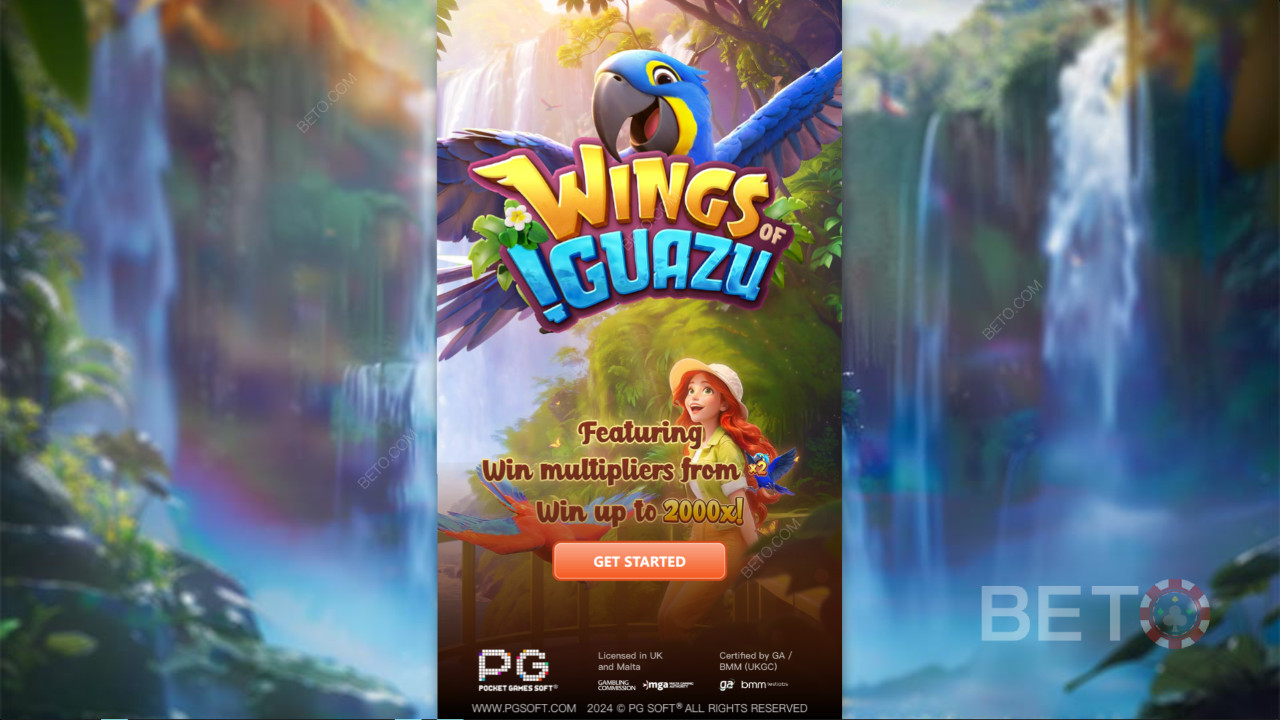 Wings of Iguazu Online Slot oyununda bahsinizin 2.000 katını kazanın!