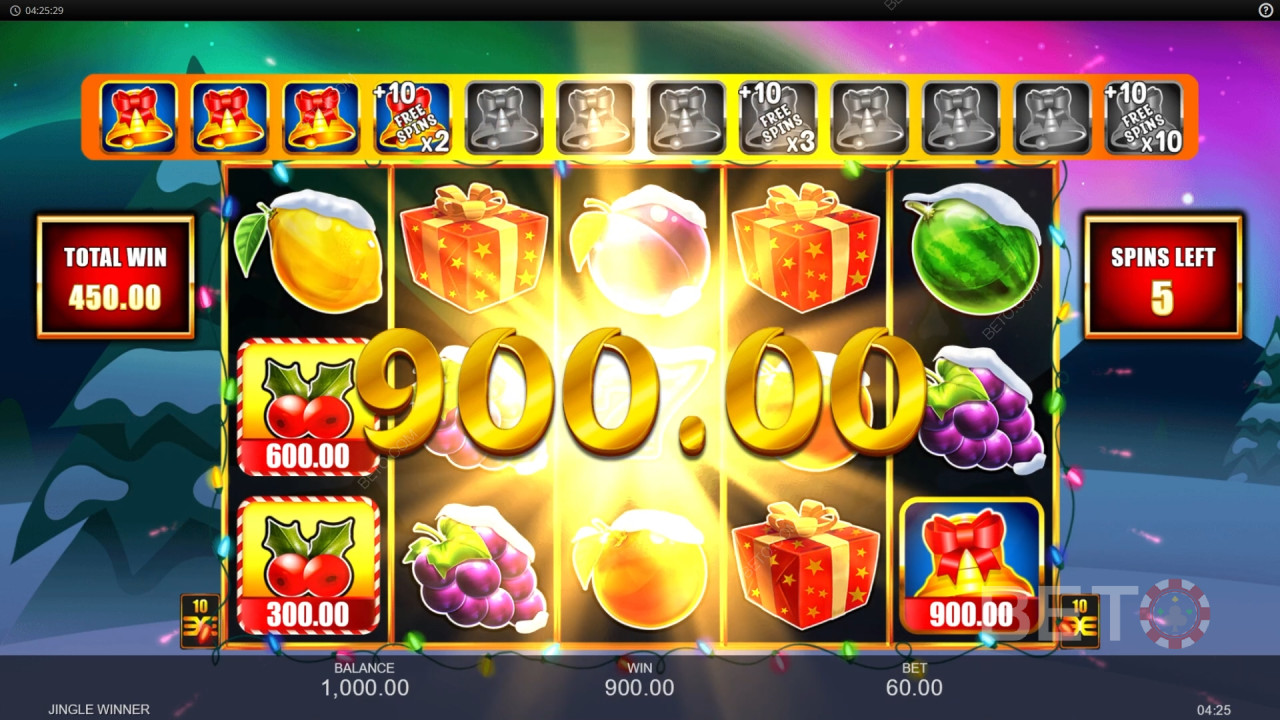 Jingle Winner Slotunda bahsinizin 3,333 katını kazanın!