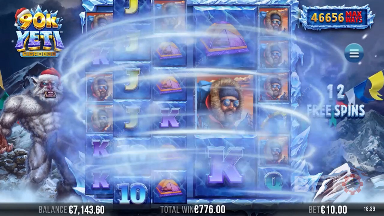 90k Yeti Gigablox slotunda Ücretsiz Döndürme sırasında Kar Fırtınası ve Giga Summon özelliklerinin keyfini çıkarın