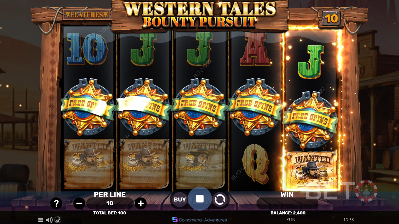 Western Tales - Bounty Pursuit BETO Slots tarafından incelendi