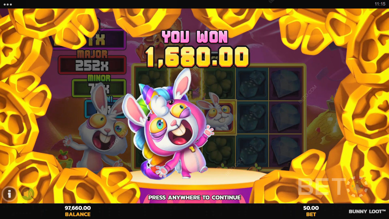 Bunny Loot Online Slot oyununda bahsinizin 5.000 katını kazanın!
