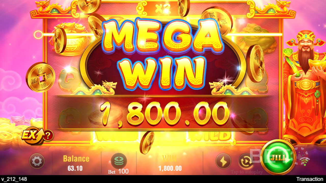 Jili Caishen Slot Makinesinde bahsinizin 6,750 katını kazanın!