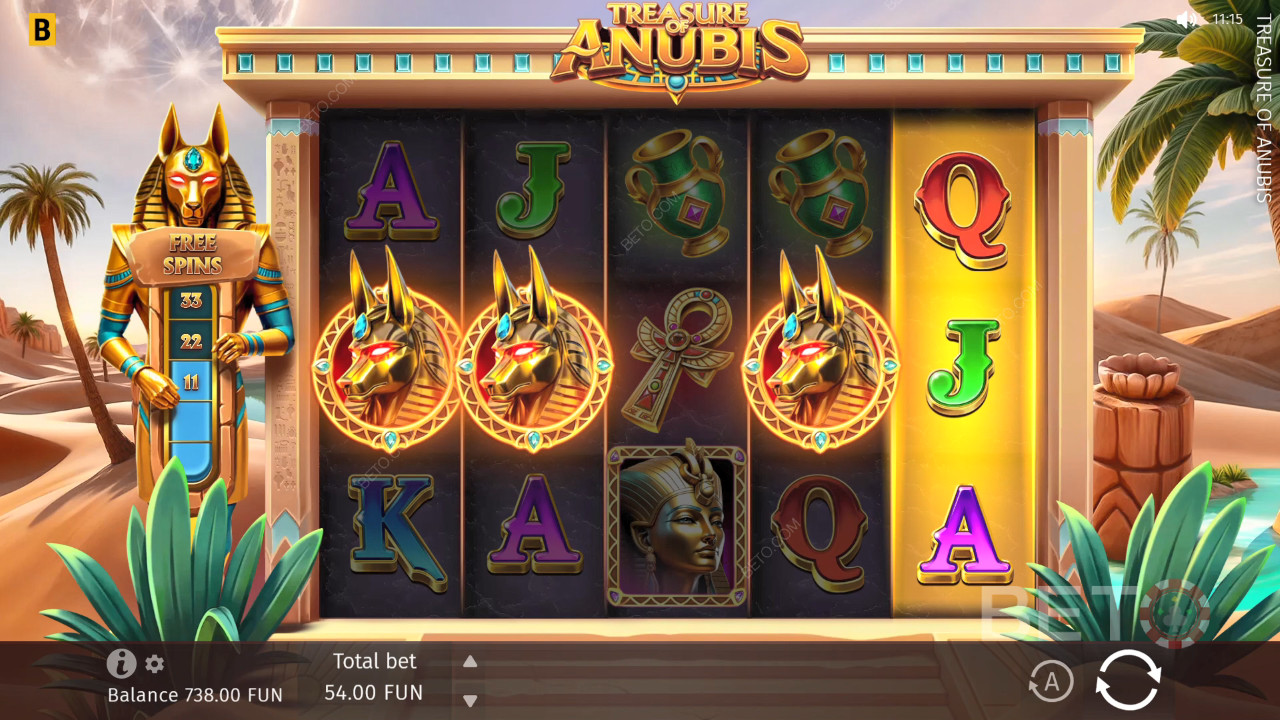 Anubis Hazinesi BETO Slots tarafından incelendi