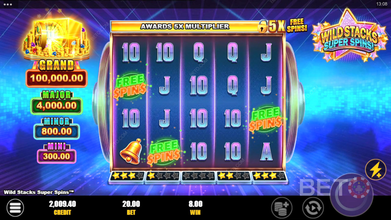 BETO Slots tarafından Wild Stacks Super Spins İncelemesi
