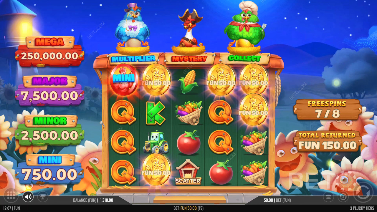 BETO Slots tarafından 3 Plucky Hens İncelemesi