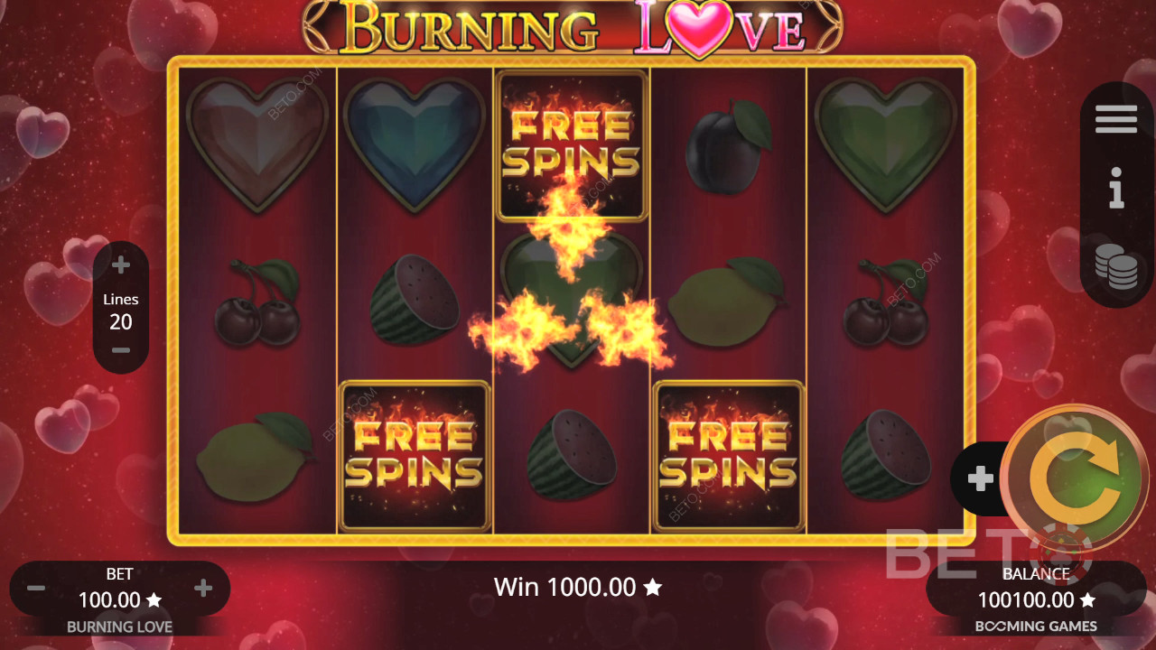 Burning Love BETO Slots tarafından incelendi