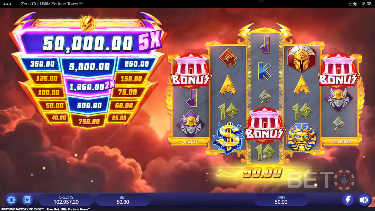 BETO Slots tarafından Zeus Gold Blitz Fortune Tower İncelemesi
