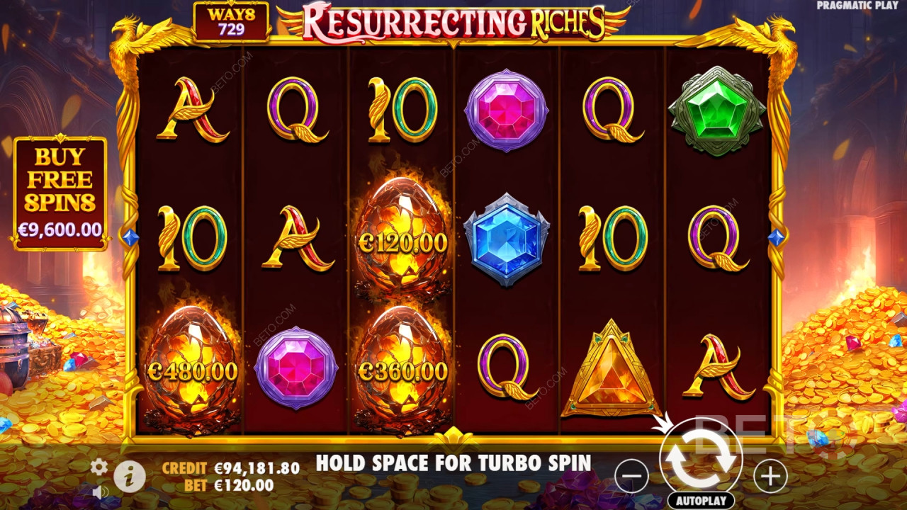 Resurrecting Riches Slot oyununda bahsinizin 4.000 katını kazanın!