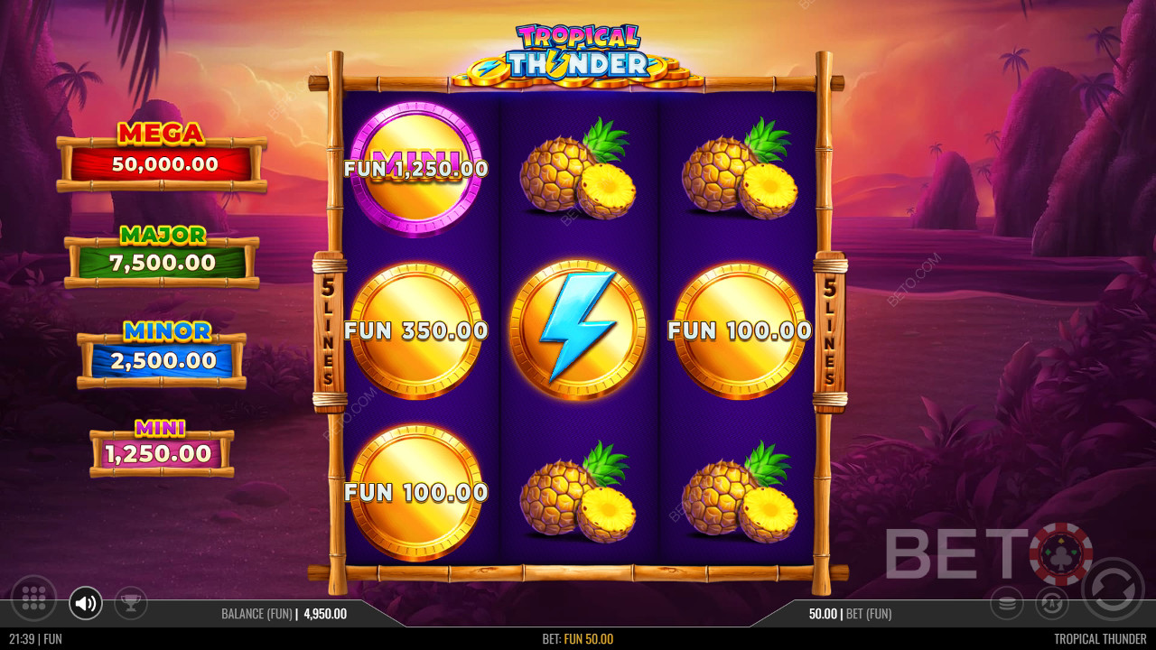 BETO Slots tarafından Tropical Thunder İncelemesi