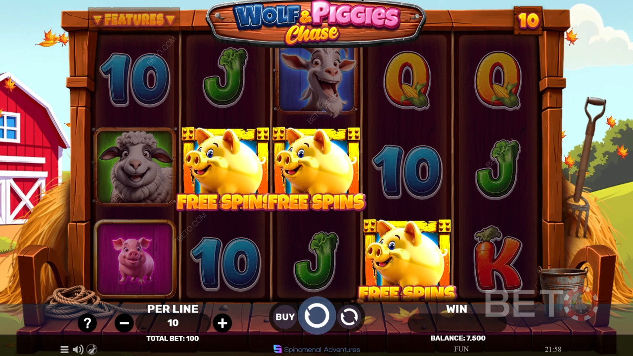 BETO Slots tarafından Wolf & Piggies Chase İncelemesi