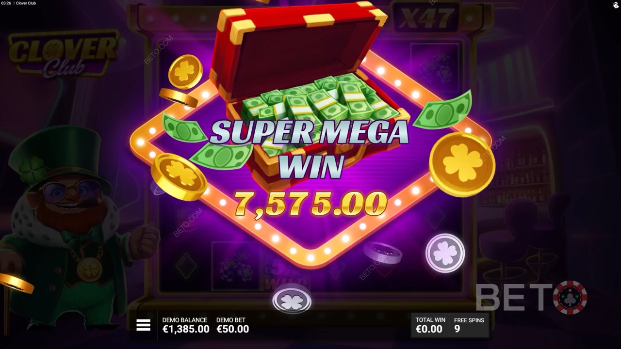Clover Club Slot oyununda bahsinizin 12.000 katını kazanın!