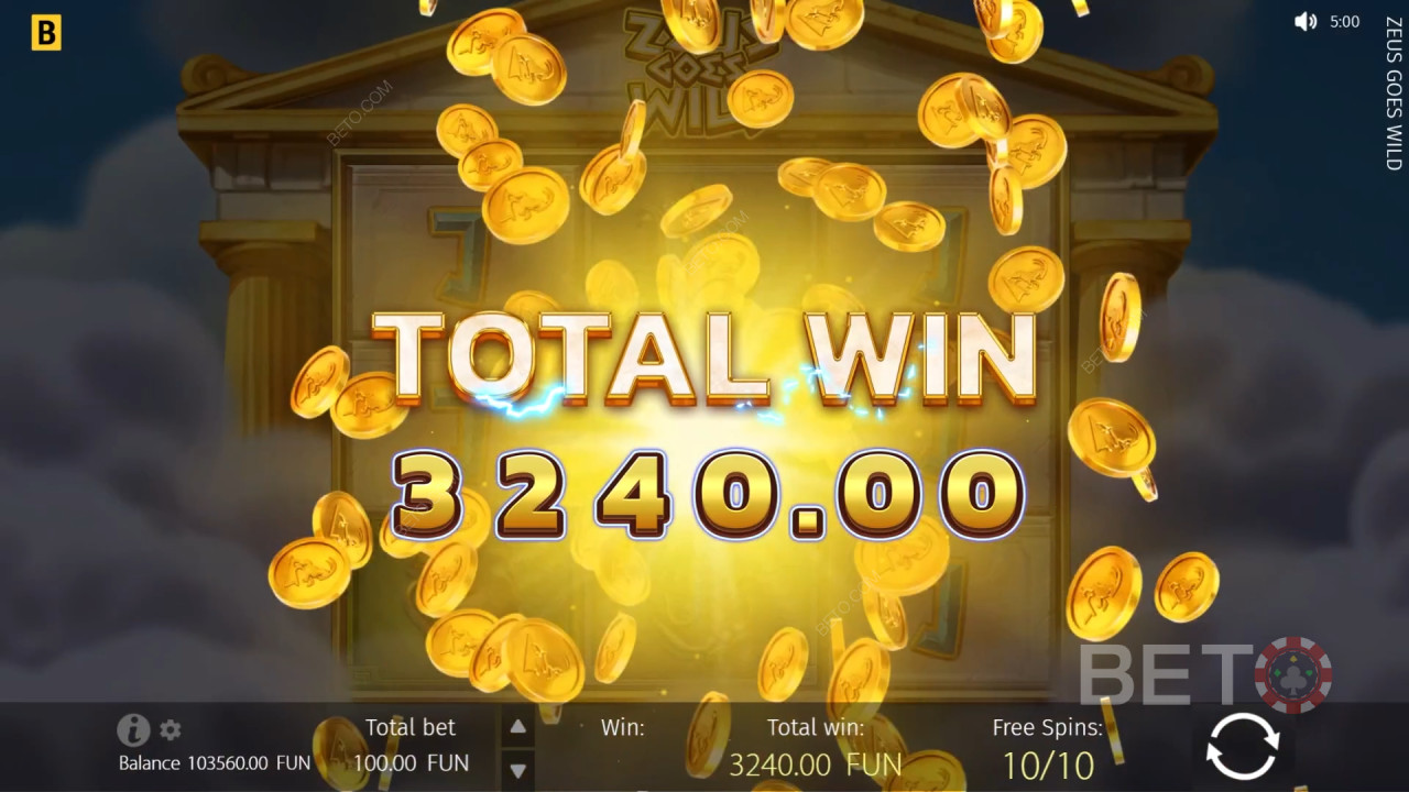 Zeus Goes Wild Slot Makinesinde bahsinizin 800 katını kazanın!