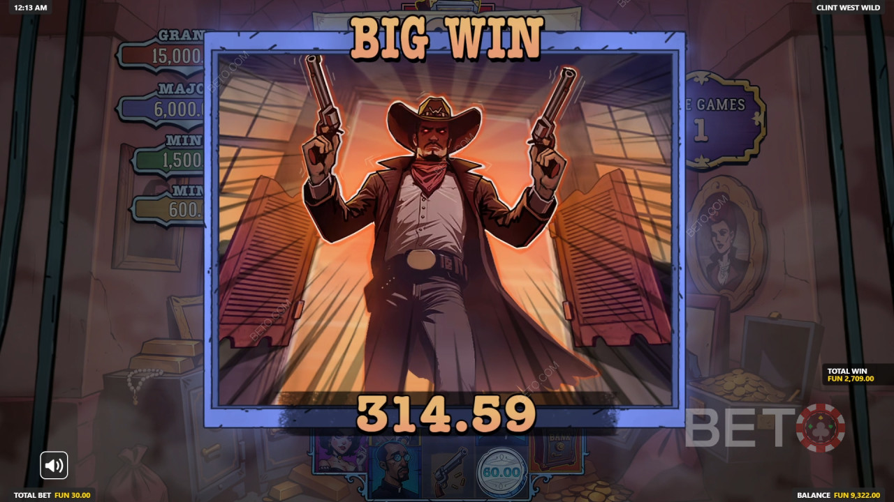 Clint Westwild Slot oyununda bahsinizin 5.000 katını kazanın!