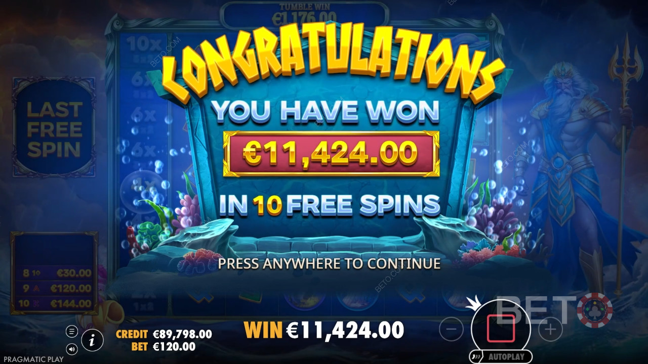 Waves of Poseidon Slot Makinesinde bahsinizin 5.000 katını kazanın!