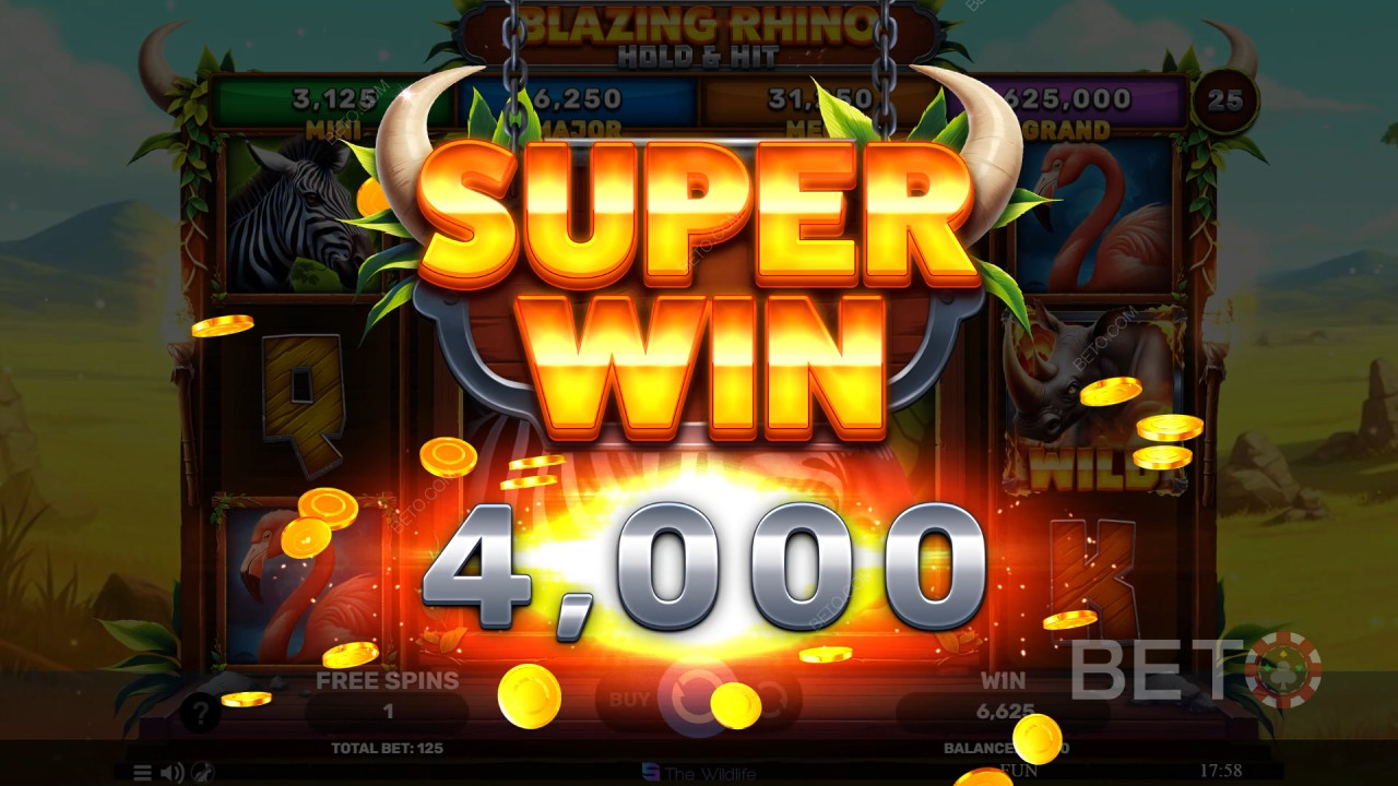 Blazing Rhino Hold & Hit by