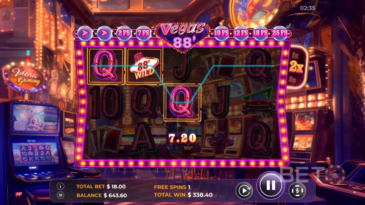 Vegas 88 Video Slotunda bahsinizin 2.600 katını kazanın!