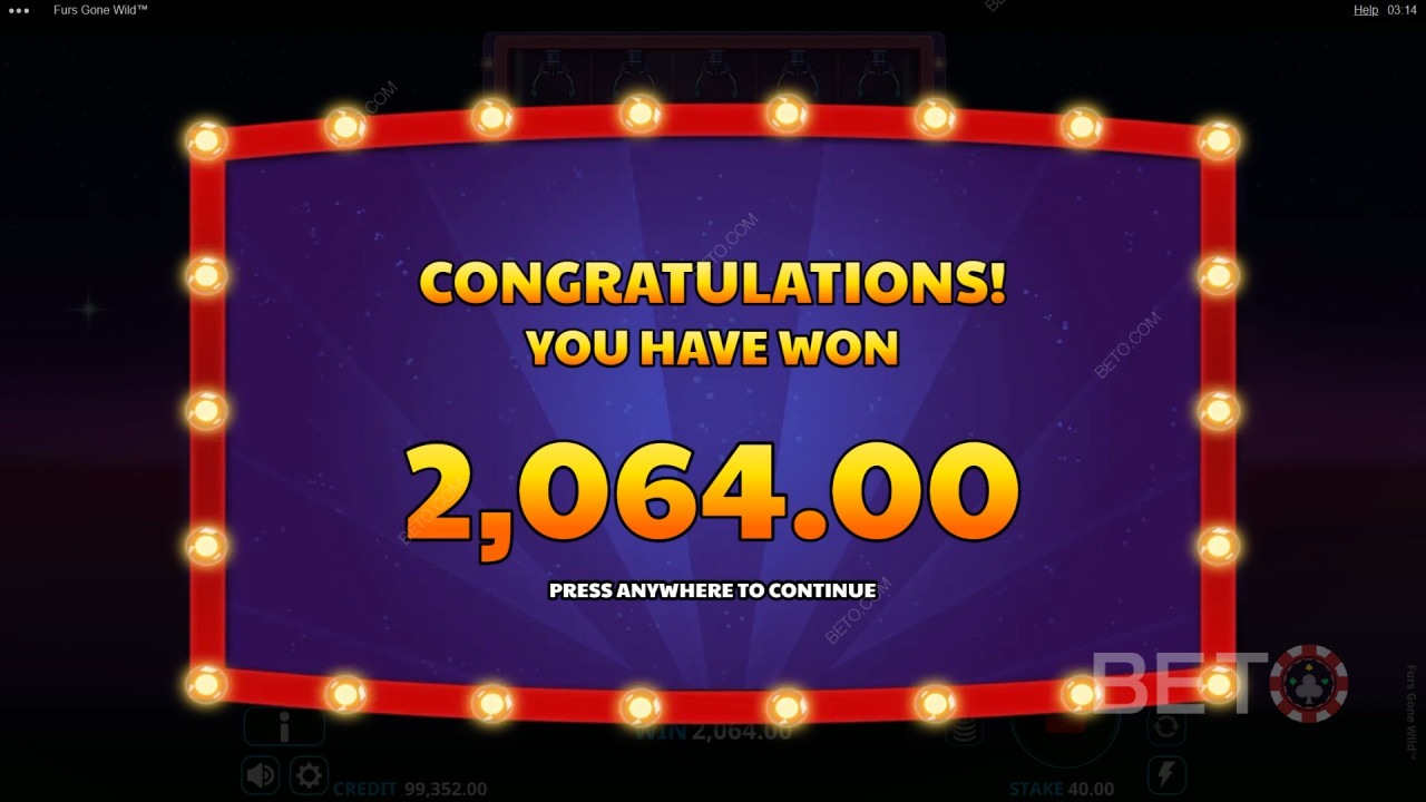 Furs Gone Wild Online Slot oyununda bahsinizin 6.000 katını kazanın!