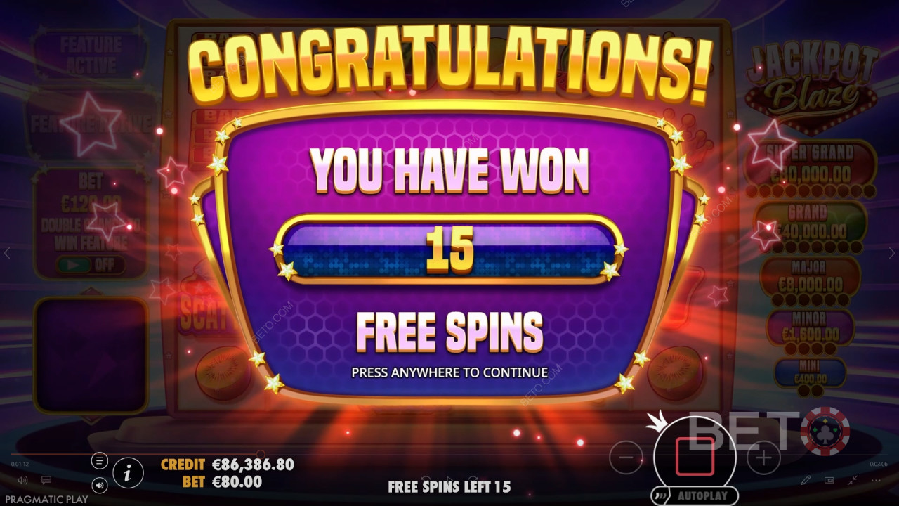 Jackpot Blaze Slot oyununda bahsinizin 5.000 katını kazanın!