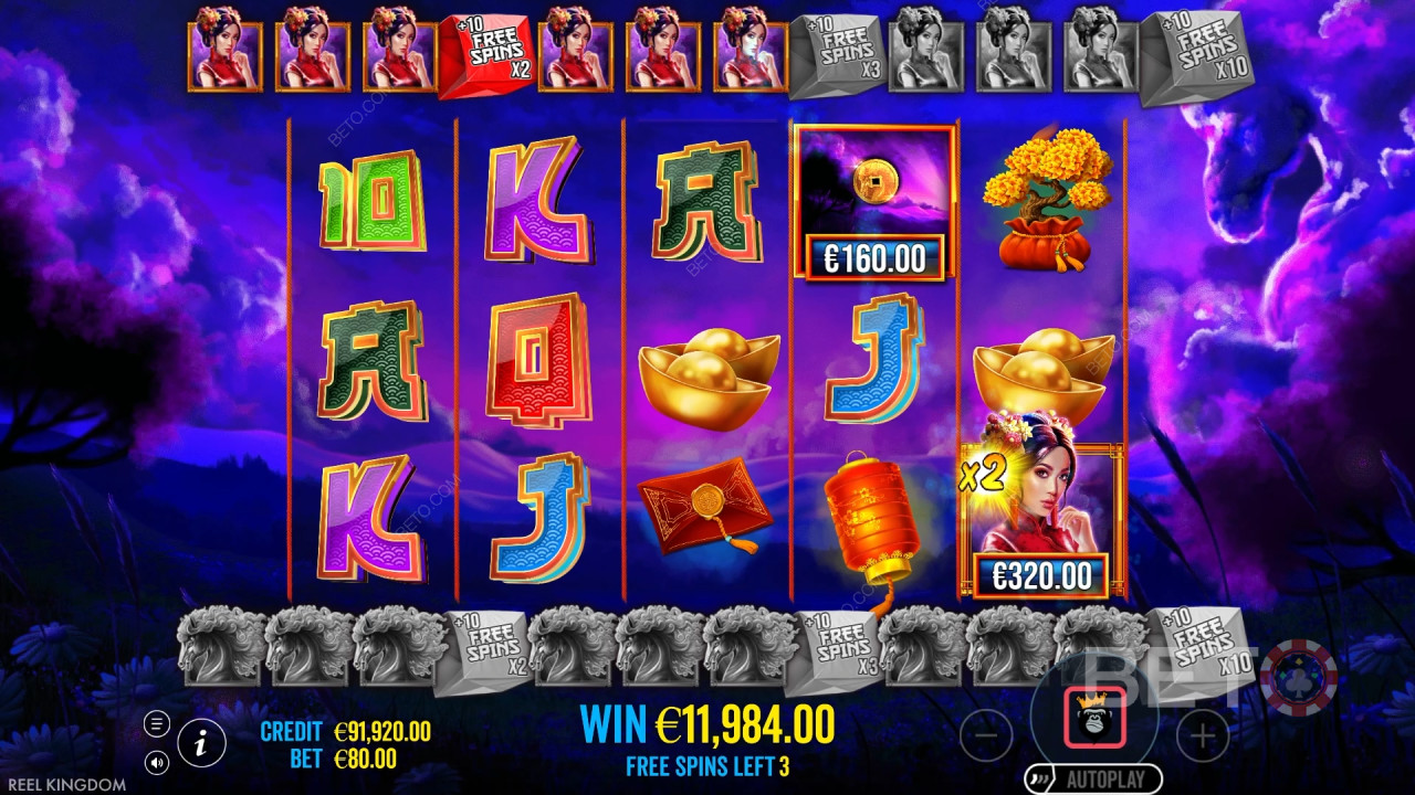Floating Dragon ’ın Wild Horses çevrimiçi slot oyununda bahsinizin 5.000 katını kazanın!