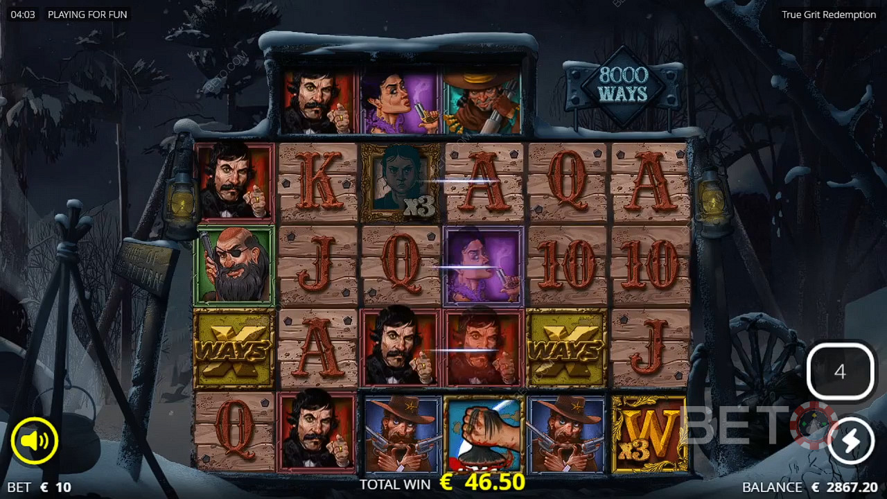 Yapışkan Çarpan Wild her kaskad için 1 artar