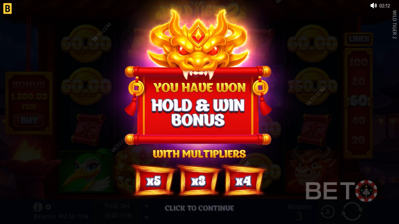 Wild Tiger 2 slotunda bahis tutarınızın 5.000 katını kazanın!
