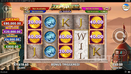 Age of the Gods: God of Storms Fire Blaze Slot - Ücretsiz Oyna ve İncelemeler (2025)